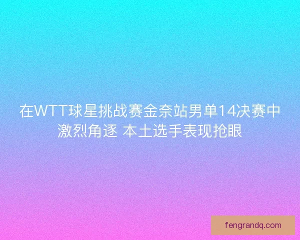在WTT球星挑战赛金奈站男单14决赛中激烈角逐 本土选手表现抢眼